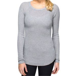 Lululemon Cabin Yogi Long Sleeve Heathered Medium Light Grey